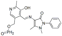 2-Methyl-3-hydroxy-4-(1-phenyl-2,3-dimethyl-5-oxo-3-pyrazolin-4-yl)iminomethyl-5-(phosphinyloxymethyl)pyridine CAS#: 25552-66-3