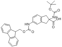 2-(N-BOC-AMINO)-5-(N-FMOC-AMINO)INDAN-2-CARBOXYLIC ACID CAS#: 214262-84-7