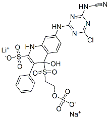 2-Naphthalenesulfonic acid, 7-4-chloro-6-(cyanoamino)-1,3,5-triazin-2-ylamino-4-hydroxy-3-4-2-(sulfooxy)ethylsulfonylphenylazo-, lithium sodium salt CAS#: 225515-34-4