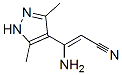 2-Propenenitrile, 3-amino-3-(3,5-dimethyl-1H-pyrazol-4-yl)- CAS#: 225220-78-0