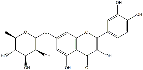 7-(α-L-Rhamnopyranosyloxy)-2-(3,4-dihydroxyphenyl)-3,5-dihydroxy-4H-1-benzopyran-4-one CAS#: 22007-72-3