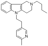 2,3,4,5-Tetrahydro-2-butyl-5-(2-(6-methyl-3-pyridyl)ethyl)-1H-pyrido(4 ,3-b)indole CAS#: 20674-94-6