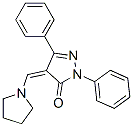 2,5-Diphenyl-4-(1-pyrrolidinylmethylene)-2H-pyrazol-3(4H)-one CAS#: 23711-44-6