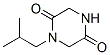 2,5-Piperazinedione,1-isobutyl-(8CI) CAS#: 16350-84-8