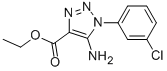 5-Amino-1-(3-chlorophenyl)-1H-1,2,3-triazole-4-carboxylicacid ethyl ester CAS#: 28924-60-9