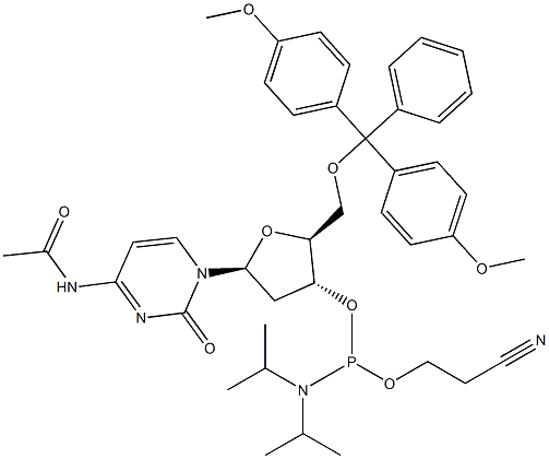 (2R,3S,5R)-5-(4-ACETAMIDO-2-OXOPYRIMIDIN-1(2H)-YL)-2-((BIS(4-METHOXYPHENYL)(PHENYL)METHOXY)METHYL)TETRAHYDROFURAN-3-YL 2-CYANOETHYL DIISOPROPYLPHOSPHORAMIDITE CAS#: 154110-40-4