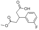 3-(3-FLUOROPHENYL)-PENTANEDIOIC ACID MONOMETHYL ESTER CAS#: 259232-08-1