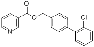 3-Pyridinecarboxylic acid, (2'-chloro(1,1'-biphenyl)-4-yl)methyl ester CAS#: 109523-93-5