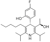 3-Pyridinemethanol, 4-(4-fluoro-2-hydroxyphenyl)-a-methyl-2,6-bis(1-methylethyl)-5-pentyl-, (aR,4S)-rel- (9CI) CAS#: 202917-16-6