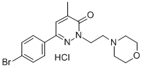 3(2H)-Pyridazinone, 6-(p-bromophenyl)-4-methyl-2-(2-morpholinoethyl)-, hydrochloride CAS#: 29285-74-3