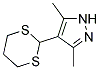 3,5-DIMETHYL-4-(1,3-DITHIAN-YL)-1H-PYRAZOLE CAS#: 201008-65-3