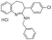 3H-1-Benzazepine, 4,5-dihydro-2-(benzylamino)-3-(p-chlorophenyl)-, mon ohydrochloride CAS#: 28717-88-6