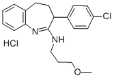 3H-1-Benzazepine, 4,5-dihydro-3-(p-chlorophenyl)-2-((3-methoxypropyl)a mino)-, monohydrochloride CAS#: 28717-85-3