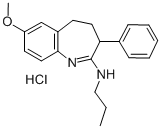 3H-1-Benzazepine, 4,5-dihydro-7-methoxy-3-phenyl-2-(propylamino)-, mon ohydrochloride CAS#: 28717-77-3