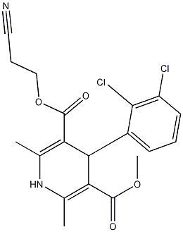 4-(2,3-Dichloro-phenyl)-2,6-dimethyl-1,4-dihydro-pyridine-3,5-dicarboxylic acid 3-(2-cyano-ethyl) ester 5-methyl ester CAS#: 110962-94-2