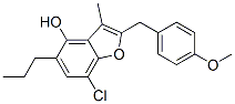 4-Benzofuranol, 7-chloro-2-((4-methoxyphenyl)methyl)-3-methyl-5-propyl - CAS#: 102612-16-8