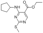 4-CYCLOPENTYLAMINO-2-METHYLSULFANYL-PYRIMIDINE-5-CARBOXYLIC ACID ETHYL ESTER CAS#: 211245-62-4