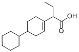 4-Cyclohexyl-alpha-ethyl-1-cyclohexene-1-acetic acid CAS#: 28673-54-3