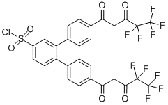 4,4''-BIS(4,4,5,5,6,6,6-HEPTAFLUORO-1,3-DIOXOHEXYL)-O-TERPHENYL-4'-SULFONYL CHLO CAS#: 200862-70-0