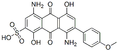 4,8-diamino-9,10-dihydro-1,5-dihydroxy-7-(4-methoxyphenyl)-9,10-dioxoanthracene-2-sulphonic acid CAS#: 26941-42-4