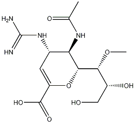 (4S,5R,6R)-5-Acetamido-4-guanidino-6-((1R,2R)-2,3-dihydroxy-1-methoxypropyl)-5,6-dihydro-4H-pyran-2-carboxylic acid CAS#: 203120-17-6