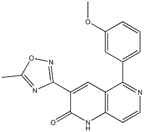 5-(3-Methoxyphenyl)-3-(5-Methyl-1,2,4-oxadiazol-3-yl)-1,6-Naphthyridin-2(1H)-one CAS#: 219846-31-8