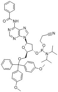 5'-O-(4,4'-Dimethoxytrityl)-N6-benzoyl-2'-deoxyadenosine-3'-(2-cyanoethyl-N,N-diisopropyl)phosphoramidite CAS#: 98796-53-3
