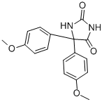 5,5-BIS-(4-METHOXY-PHENYL)-IMIDAZOLIDINE-2,4-DIONE CAS#: 2402-44-0