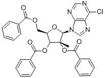 6-Chloro-9-(2,3,5-tri-O-benzoyl-2-C-methyl-beta-D-ribofuranosyl)-9H-purine CAS#: 205171-04-6
