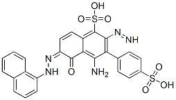 (6Z)-4-amino-6-(naphthalen-1-ylhydrazinylidene)-5-oxo-3-(4-sulfophenyl)diazenyl-naphthalene-1-sulfonic acid CAS#: 2668-05-5