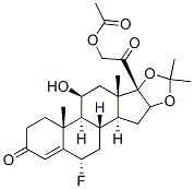 6alpha-fluoro-11beta,21-dihydroxy-16alpha,17-(isopropylidenedioxy)pregn-4-ene-3,20-dione 21-acetate CAS#: 2802-11-1