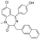 7-Chloro-5-(4-hydroxyphenyl)-1-methyl-3-(2-naphthylmethyl)-2,3-dihydro-1H-1,4-benzodiazepin-2-one CAS#: 216691-95-1