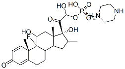 9-Fluoro-11,17,21-trihydroxy-16-methylpregna-1,4-diene-3,20-dione21-phosphate piperazine salt CAS#: 2707-37-1
