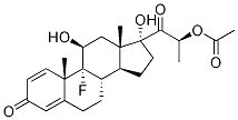 9-fluoro-11beta,17alpha-dihydroxy-17-(S)-lactoylandrosta-1,4-dien-3-one 17beta-acetate CAS#: 2119-75-7