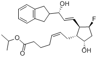9ALPHA,15R-DIHYDROXY-11BETA-FLUORO-15-(2,3-DIHYDRO-1H-INDEN-2-YL)-16,17,18, 19,20-PENTANOR-PROSTA-5Z,13E-DIEN-1-OIC ACID, ISOPROPYL ESTER CAS#: 208114-93-6