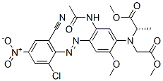 Alanine, N-5-(acetylamino)-4-(2-chloro-6-cyano-4-nitrophenyl)azo-2-methoxyphenyl-N-(2-methoxy-2-oxoethyl)-, methyl ester CAS#: 204277-61-2