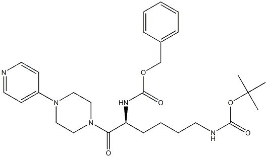 CarbaMic acid, N-[(1S)-5-[[(1,1-diMethylethoxy)carbonyl]aMino]-1-[[4-(4-pyridinyl)-1-piperazinyl]carbonyl]pentyl]-, phenylMethyl ester CAS#: 204692-51-3