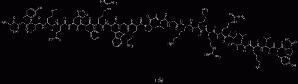 (D-SER1)-ACTH (1-24) (HUMAN, BOVINE, MOUSE, OVINE, PORCINE, RABBIT, RAT) TRIFLUOROACETATE SALT CAS#: 26469-81-8