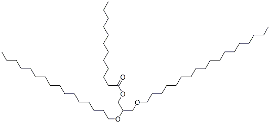 Dodecanoic acid 2-(hexadecyloxy)-3-(octadecyloxy)propyl ester CAS#: 10322-47-1