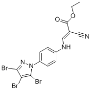 ETHYL 2-CYANO-3-[4-(3,4,5-TRIBROMO-1H-PYRAZOL-1-YL)ANILINO]ACRYLATE CAS#: 219793-60-9