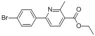 ETHYL 6-(4-BROMOPHENYL)-2-METHYLPYRIDINE-3-CARBOXYLATE CAS#: 23258-01-7
