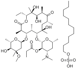 Dodecil sulfato de eritromicina 2'-propionato CAS n.º: 3521-62-8