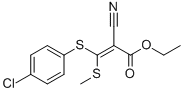 Ethyl3-(4-chlorophenylthio)-2-cyano-3-(methylthio)acrylate CAS#: 214330-97-9