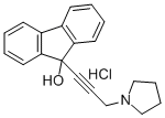 FLUOREN-9-OL, 9-(3-(1-PYRROLIDINYL)-1-PROPYNYL)-, HYDROCHLORIDE CAS#: 2110-37-4