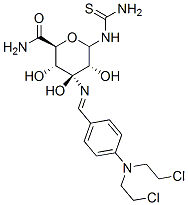 Glucopyranuronamide, 1-3-p-bis(2-chloroethyl)aminobenzylideneamino-2-thioureido-1-deoxy-, D- CAS#: 2893-28-9
