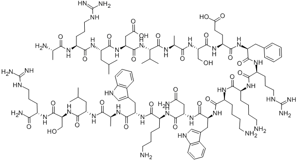 H-ALA-ARG-LEU-ASP-VAL-ALA-SER-GLU-PHE-ARG-LYS-LYS-TRP-ASN-LYS-TRP-ALA-LEU-SER-ARG-NH2 CAS#: 150238-87-2