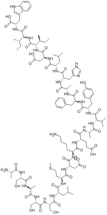 H-ALA-SER-ALA-SER-SER-LEU-MET-ASP-LYS-GLU-ALA-VAL-TYR-PHE-ALA-HIS-LEU-ASP-ILE-ILE-TRP-OH CAS#: 121204-87-3