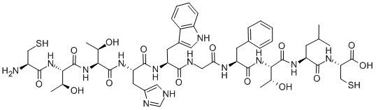 H-Cys-Thr-Thr-His-Trp-Gly-Phe-Thr-Leu-Cys-OH, (Disulfide bond) CAS#: 244082-19-7