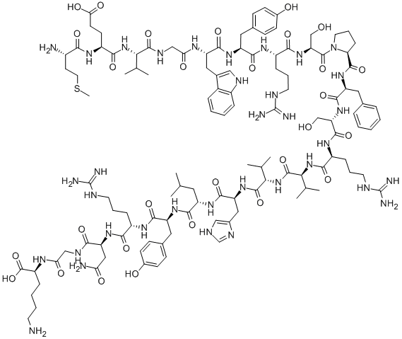 H-MET-GLU-VAL-GLY-TRP-TYR-ARG-SER-PRO-PHE-SER-ARG-VAL-VAL-HIS-LEU-TYR-ARG-ASN-GLY-LYS-OH CAS#: 149635-73-4