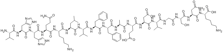 H-VAL-HIS-HIS-GLN-LYS-LEU-VAL-PHE-PHE-ALA-GLU-ASP-VAL-GLY-SER-ASN-LYS-OH CAS#: 107015-83-8
